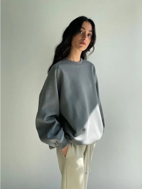 OAK + FORT Sweaters - OAK + FORT Olive Pullover Sweatshirt